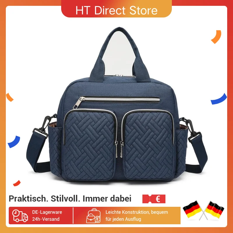 KONO Baby Diaper Bag Stylish & Walkable for Mom and Dad travel bag with Insulated Pockets for Vials & Snacks