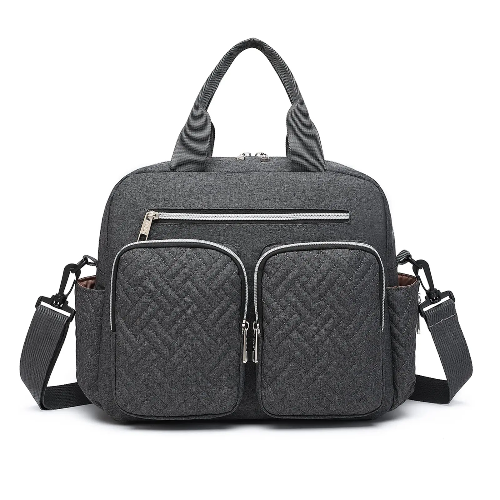 KONO Baby Diaper Bag Stylish & Walkable for Mom and Dad travel bag with Insulated Pockets for Vials & Snacks - Image 9