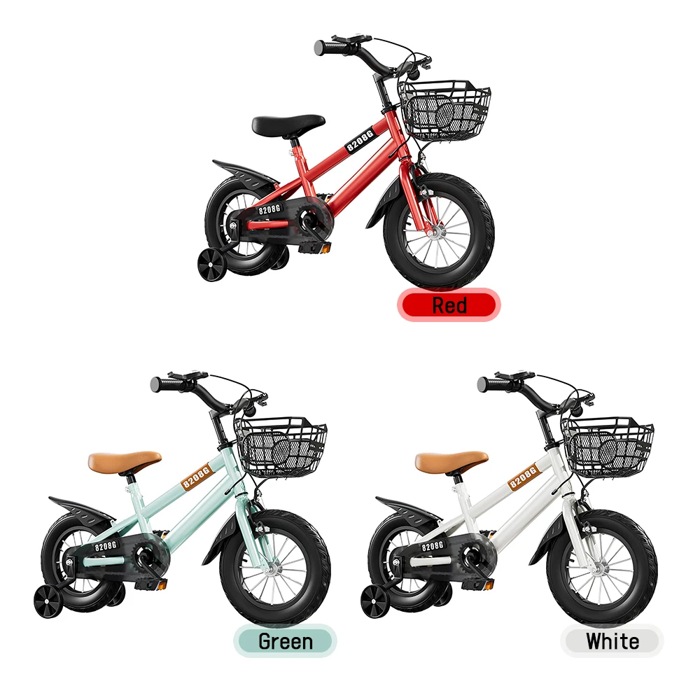 Kids Bike Bicycle for Girls Ages 3-7 Years with Training Wheels Basket Kids Bicycle - Image 15