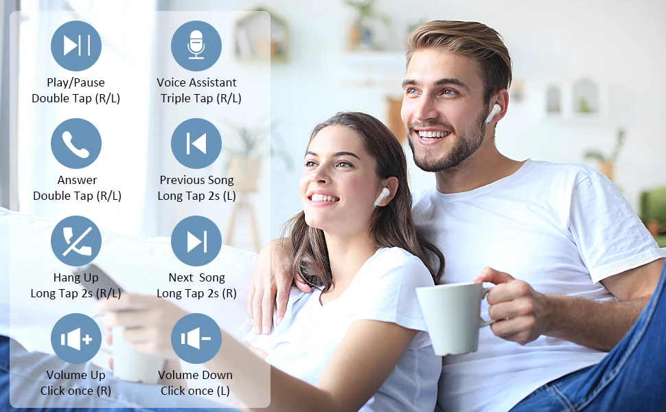 Wireless Earbuds, Bluetooth 5.3 Headphones In Ear with 4 ENC Mics, 42H Playtime LED Display Wireless Earphones. - Image 7
