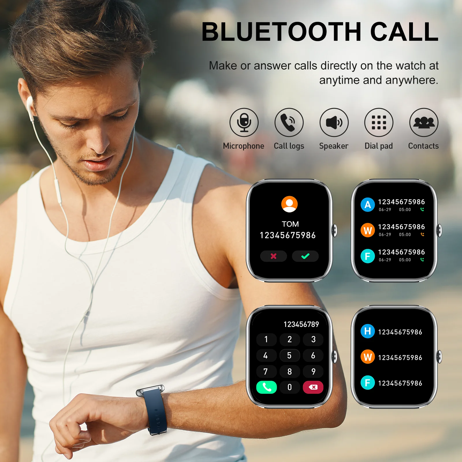 Smart Watch, 1.85" Smartwatch for IP68 Waterproof, 110+ Sport Modes, Fitness Activity Tracker, Heart Rate Sleep Monitor. - Image 3