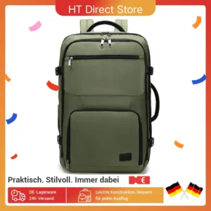 KONO Travel Backpack hand luggage | Waterproof & airplane-proof | 38L Weekender | 55x35x20 cm