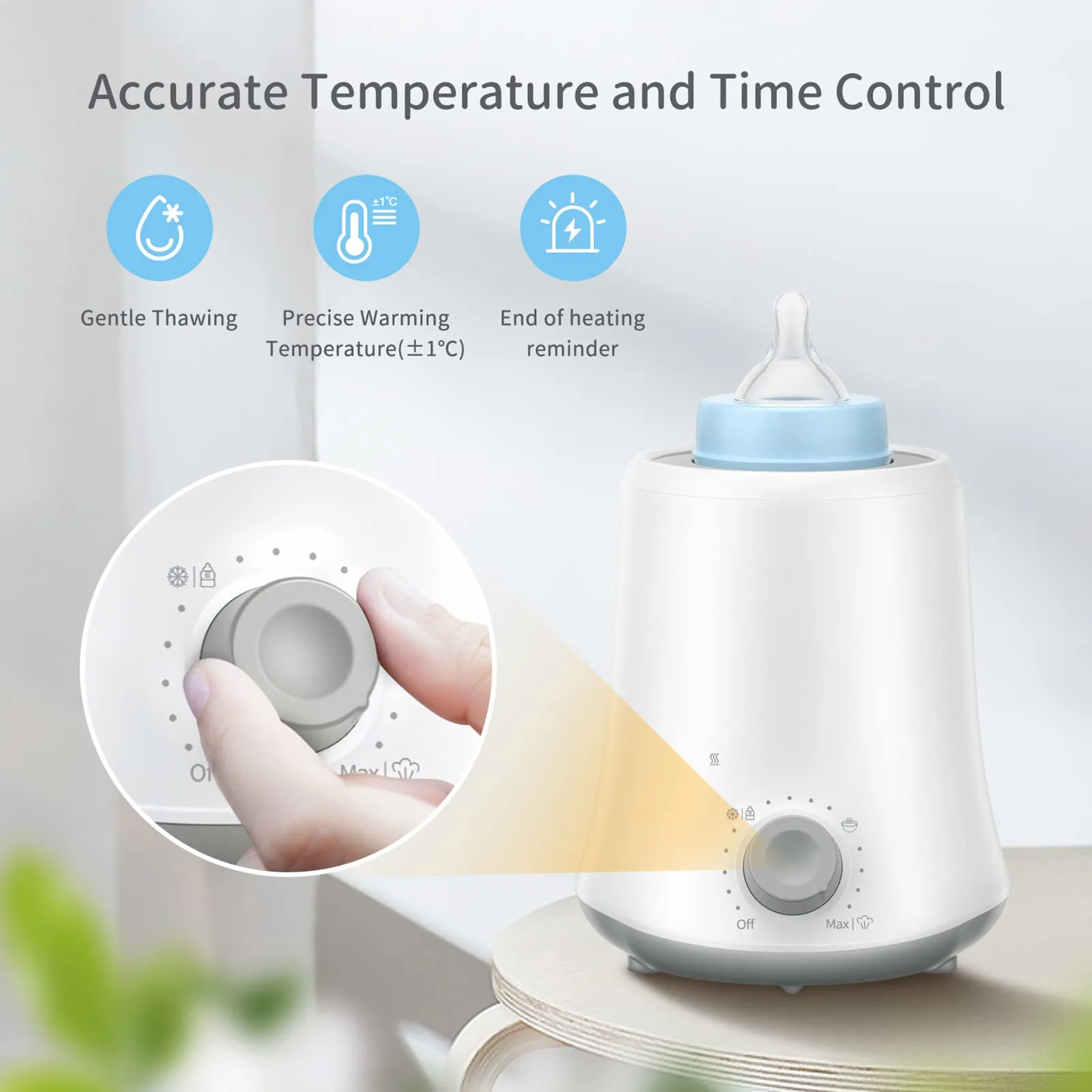 Multifunction Baby Bottle Warmer High Temperature Steam Fast Heating Milk Warmer Auto Shut Off PP Stainless Steel Bottle Warmer - Image 3