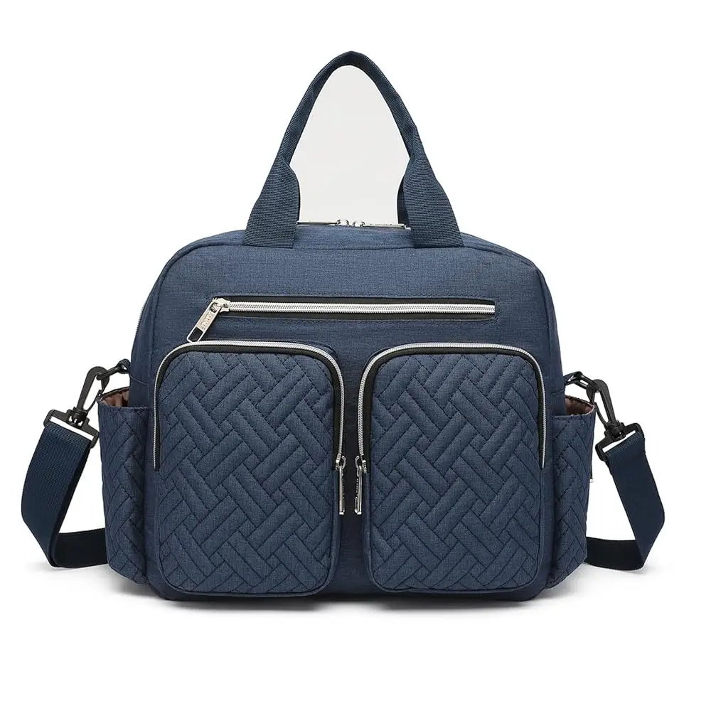 KONO Baby Diaper Bag Stylish & Walkable for Mom and Dad travel bag with Insulated Pockets for Vials & Snacks - Image 7