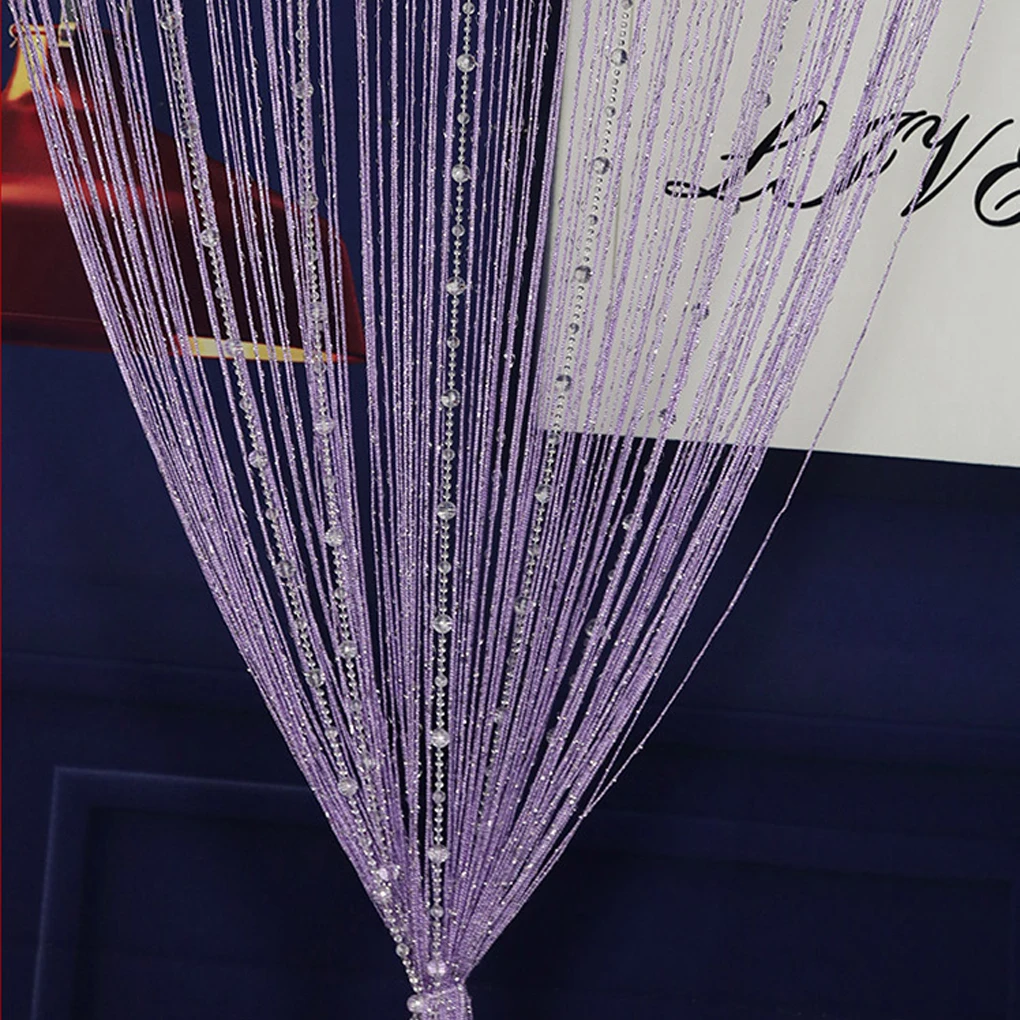Crystal Beaded String Curtains Screen String Divider Blind Flash Line Shiny Tassel String Door Curtain for Living Door Window - Image 4
