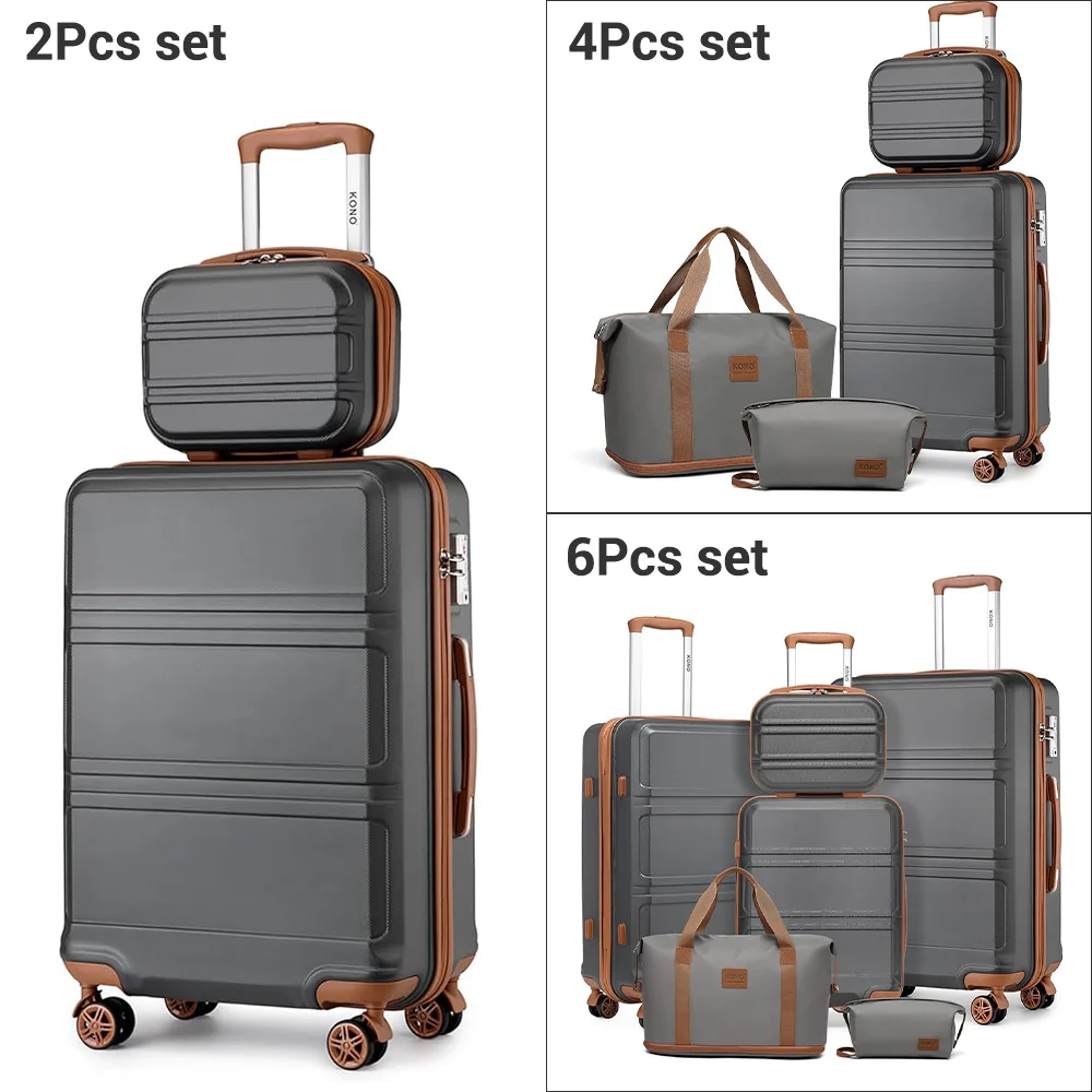 KONO 2/4/6-piece beauty case box cosmetics case hand luggage toilet bag travel bag luggage set - Image 9