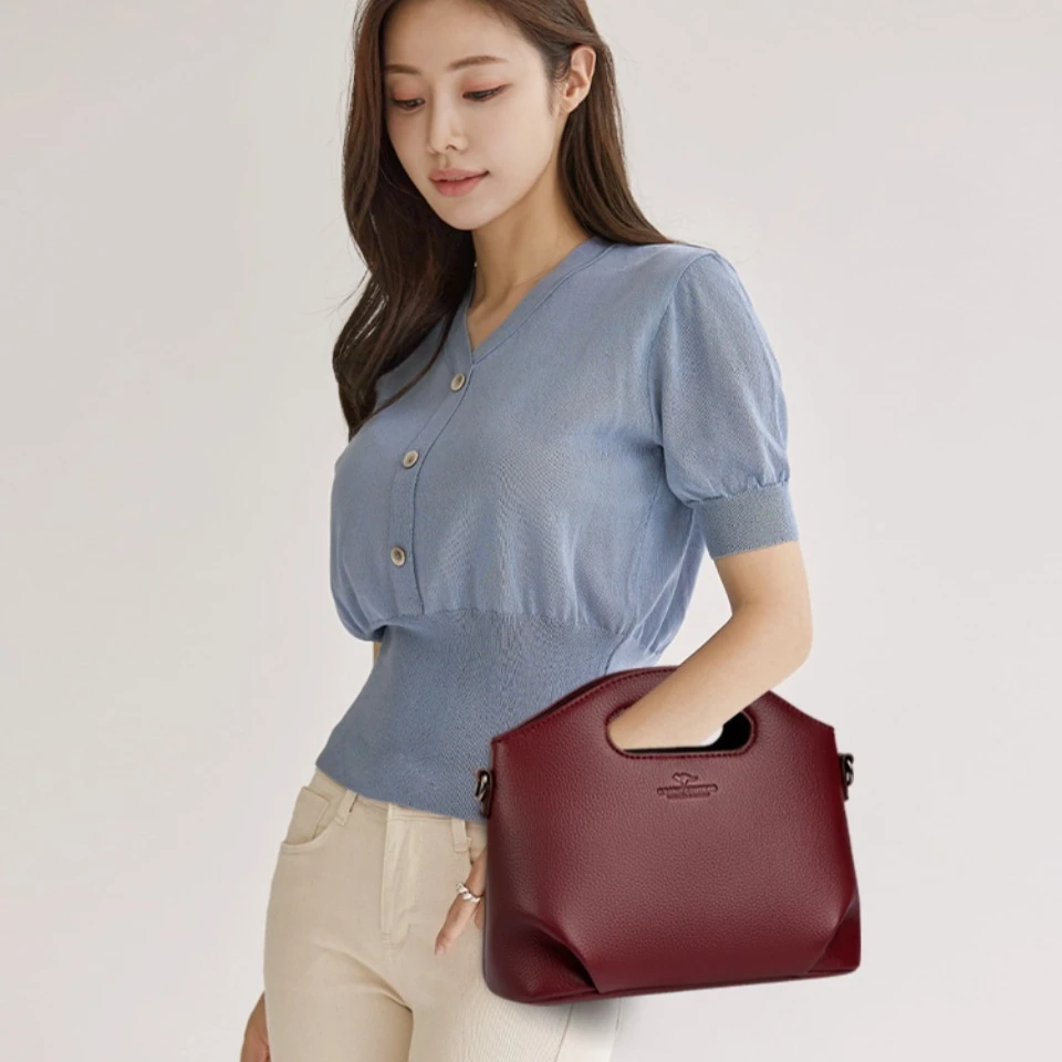 Genuine Brand Luxury Handbags Women Bags Designer Top Quality Soft Leather Small Casual Tote Bags For Women Shoulder Bag Winter - Image 4