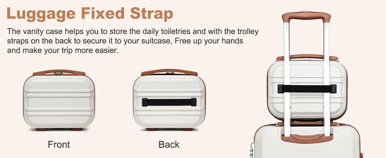 KONO 2/4/6-piece beauty case box cosmetics case hand luggage toilet bag travel bag luggage set - Image 19