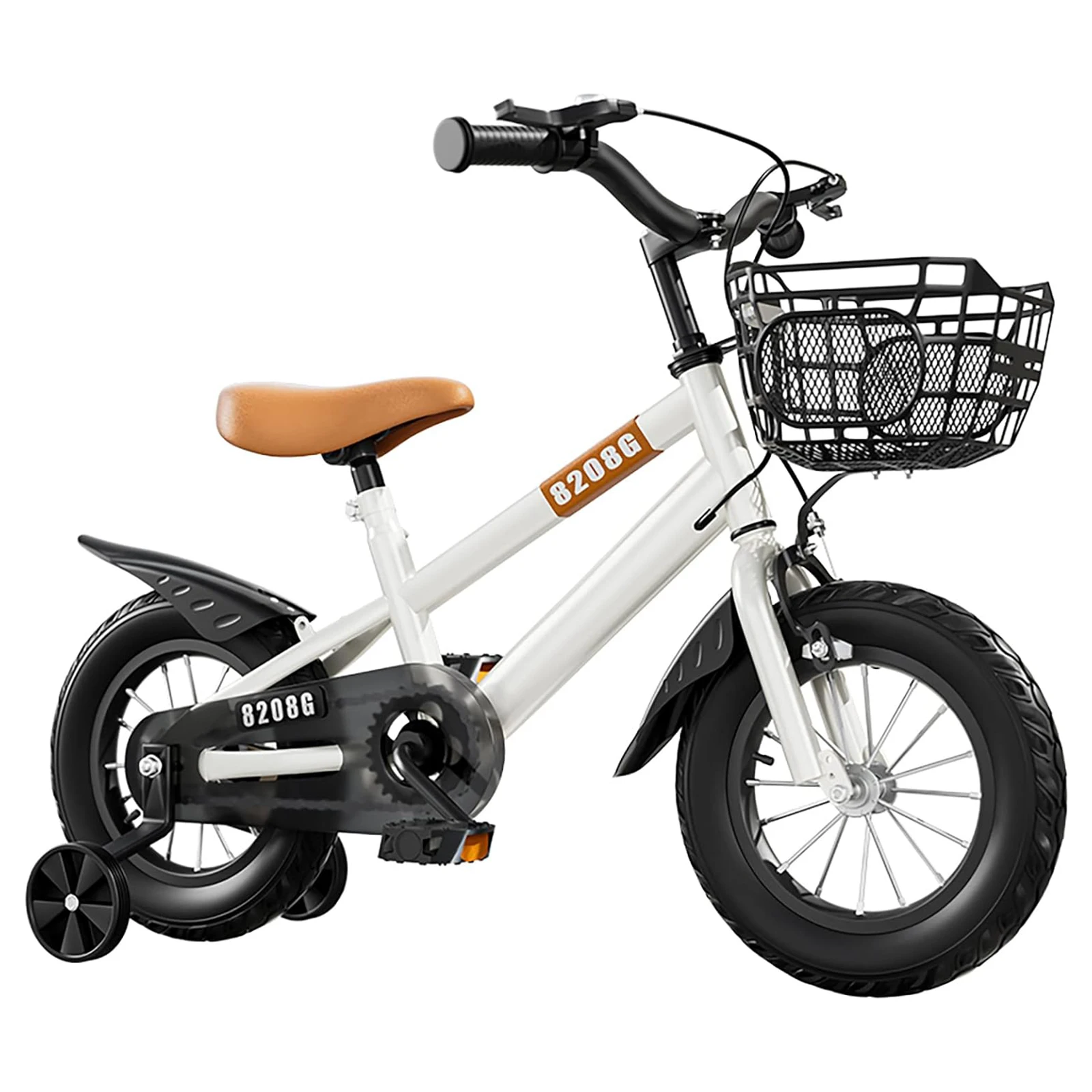 Kids Bike Bicycle for Girls Ages 3-7 Years with Training Wheels Basket Kids Bicycle - Image 9