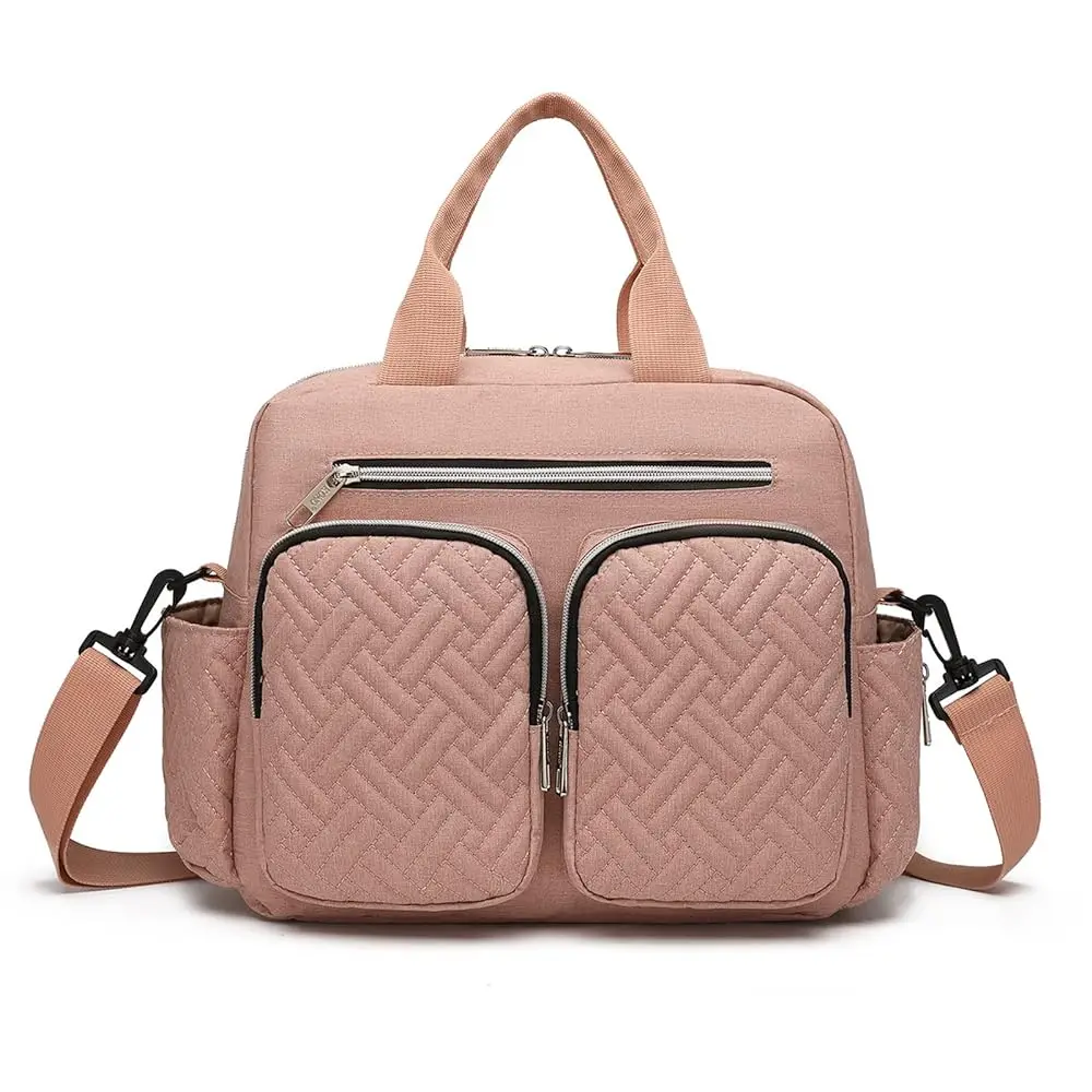 KONO Baby Diaper Bag Stylish & Walkable for Mom and Dad travel bag with Insulated Pockets for Vials & Snacks - Image 8