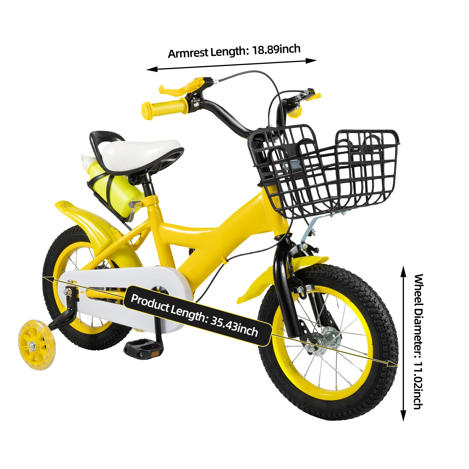 Children's Bicycles for Boys Aged 2-4Years Old Children Girls Children's Bicycles 33.46-42.52 Inches Height Blue/Yellow/Red - Image 8