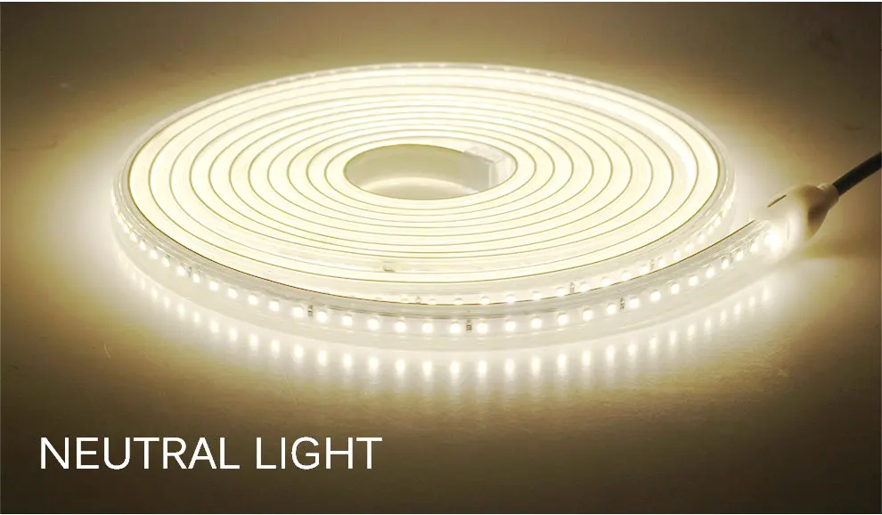 Soft Flexible 220V LED Strip Not Dazzling 120LEDs/m 8W/m with EU Plug and Switch Waterproof High Brightness LED Strip Light - Image 9