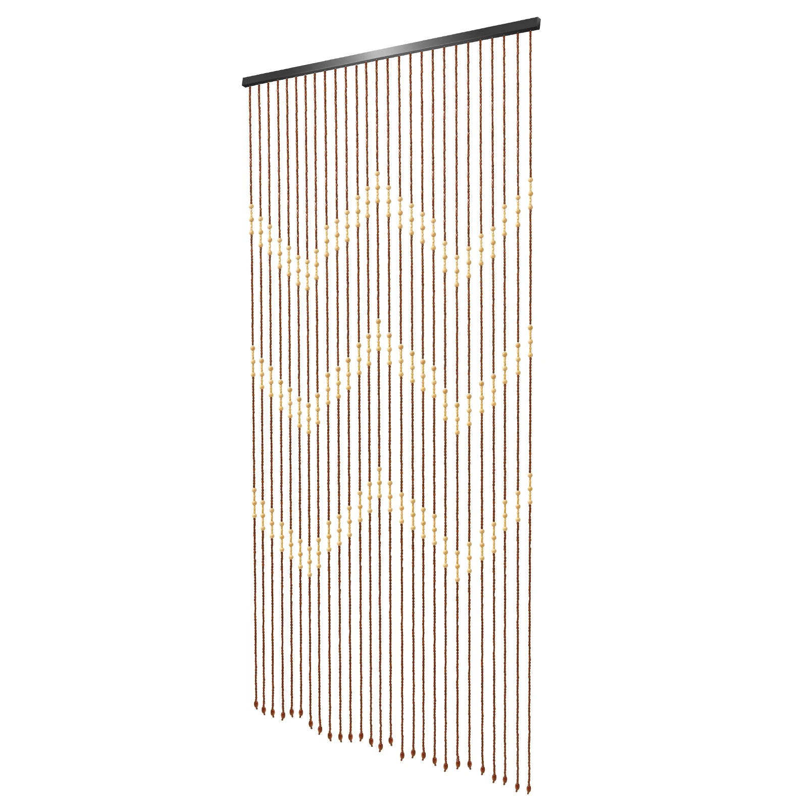 Wooden Bead Curtain 35.4*68.9IN Size 27 Lines Retro Design No-Punch Installation for Living Room Bedroom Door Window Decoration - Image 7