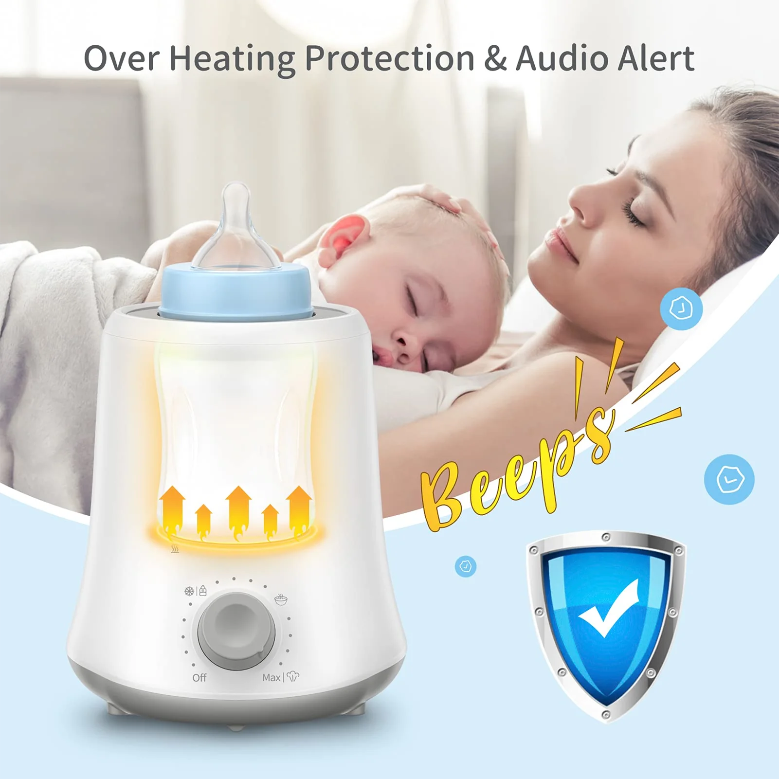 Multifunction Baby Bottle Warmer High Temperature Steam Fast Heating Milk Warmer Auto Shut Off PP Stainless Steel Bottle Warmer - Image 5