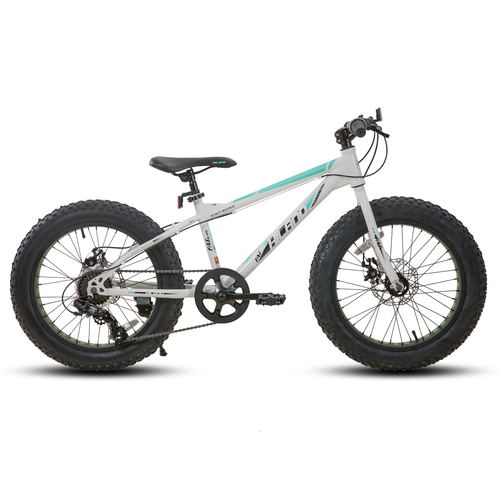 Hiland 20 Inch Kids' Bicycles Fat Tire Mountain Bike for Age 5 + Years, Shimano 7-Speed, Dual-Disc Brake,Kids BeachBicycle - Image 9