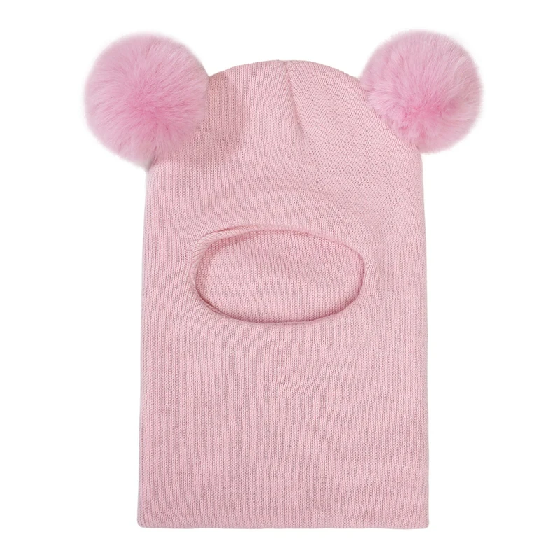 One-Piece Baby Hat Scarf for Boys Cute Pompom Kids Knitted Beanie Winter Infant Girls Cap Ears Neck Warm Protection Bonnet 1-5Y - Image 21