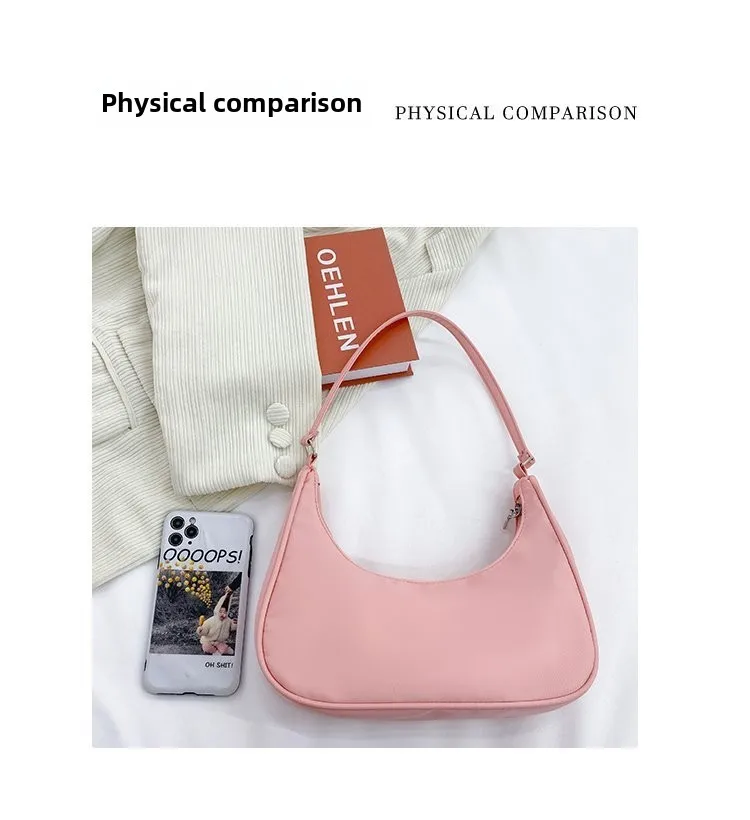 Fashionable Shoulder Underarm Bag Light Small Solid Color Satchel Stylish Women Tote Bag, Suitable for Daily Work Outdoor Party - Image 14