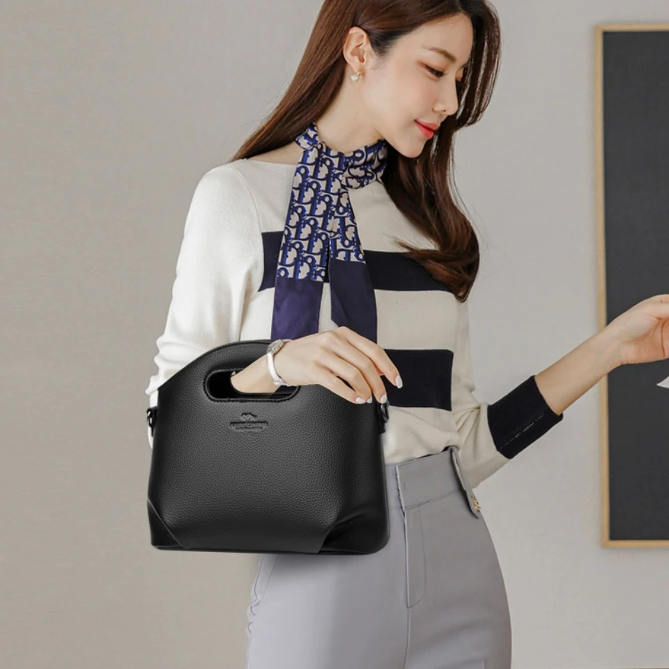 Genuine Brand Luxury Handbags Women Bags Designer Top Quality Soft Leather Small Casual Tote Bags For Women Shoulder Bag Winter - Image 2