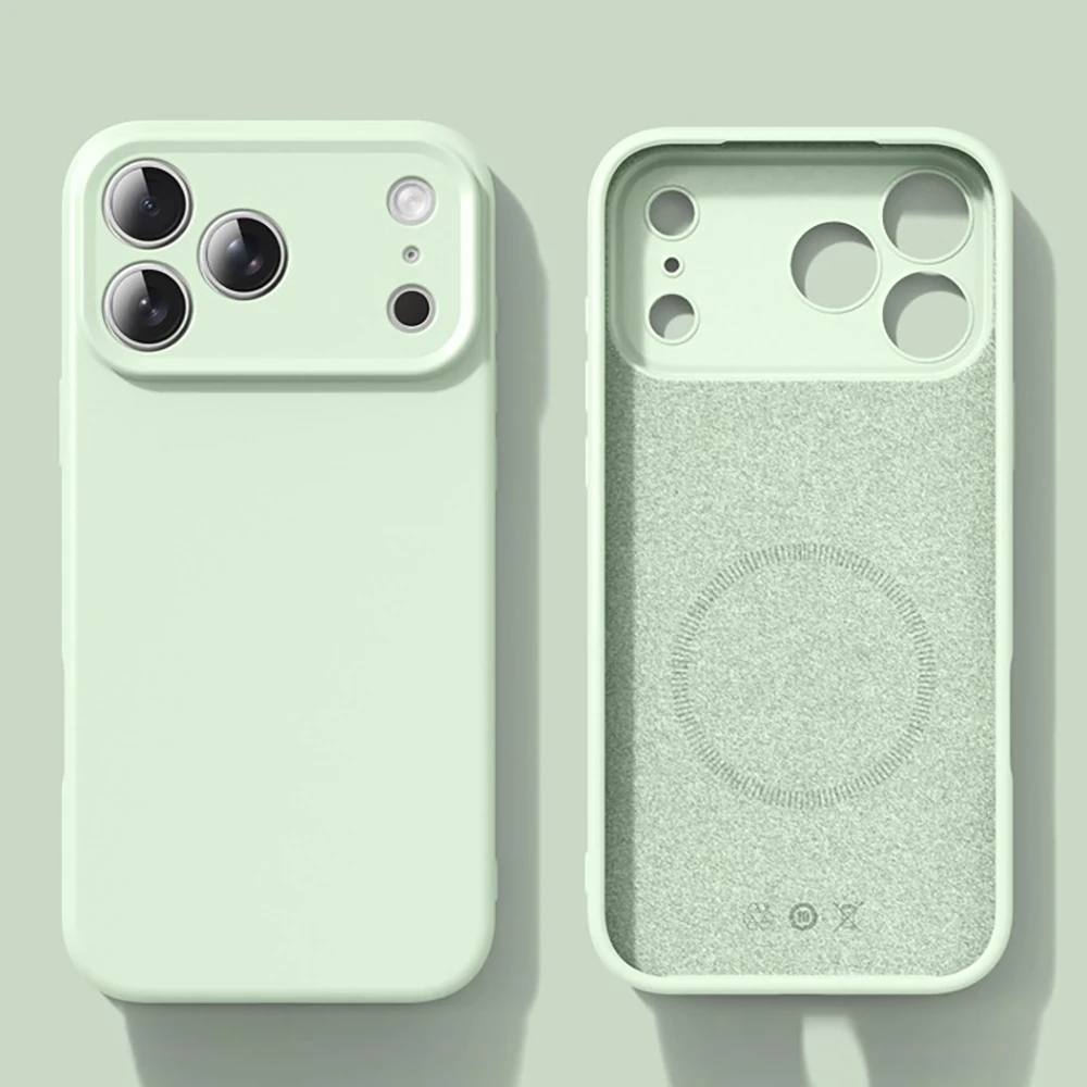 New Liquid Magnetic Silicone Phone Case For iPhone 17 16 15 14 13 12 Pro Max 16 Plus 17Pro 17 Air For Magsafe Soft Bumper Cover - Image 5