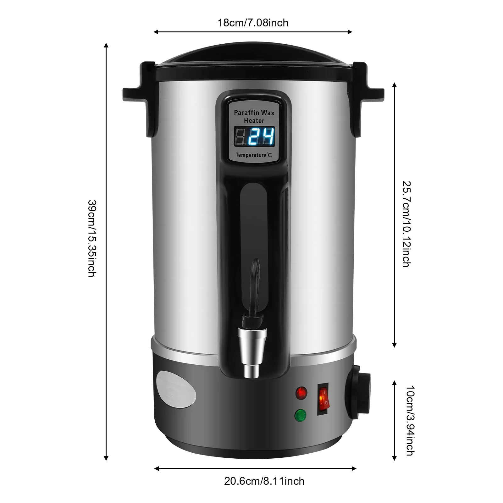 8/10.8/12L 1100W Wax Melter,stainless Steel Wax Warmer Machine,wax Melter For Candle Making W/ Heating Spout - Image 9