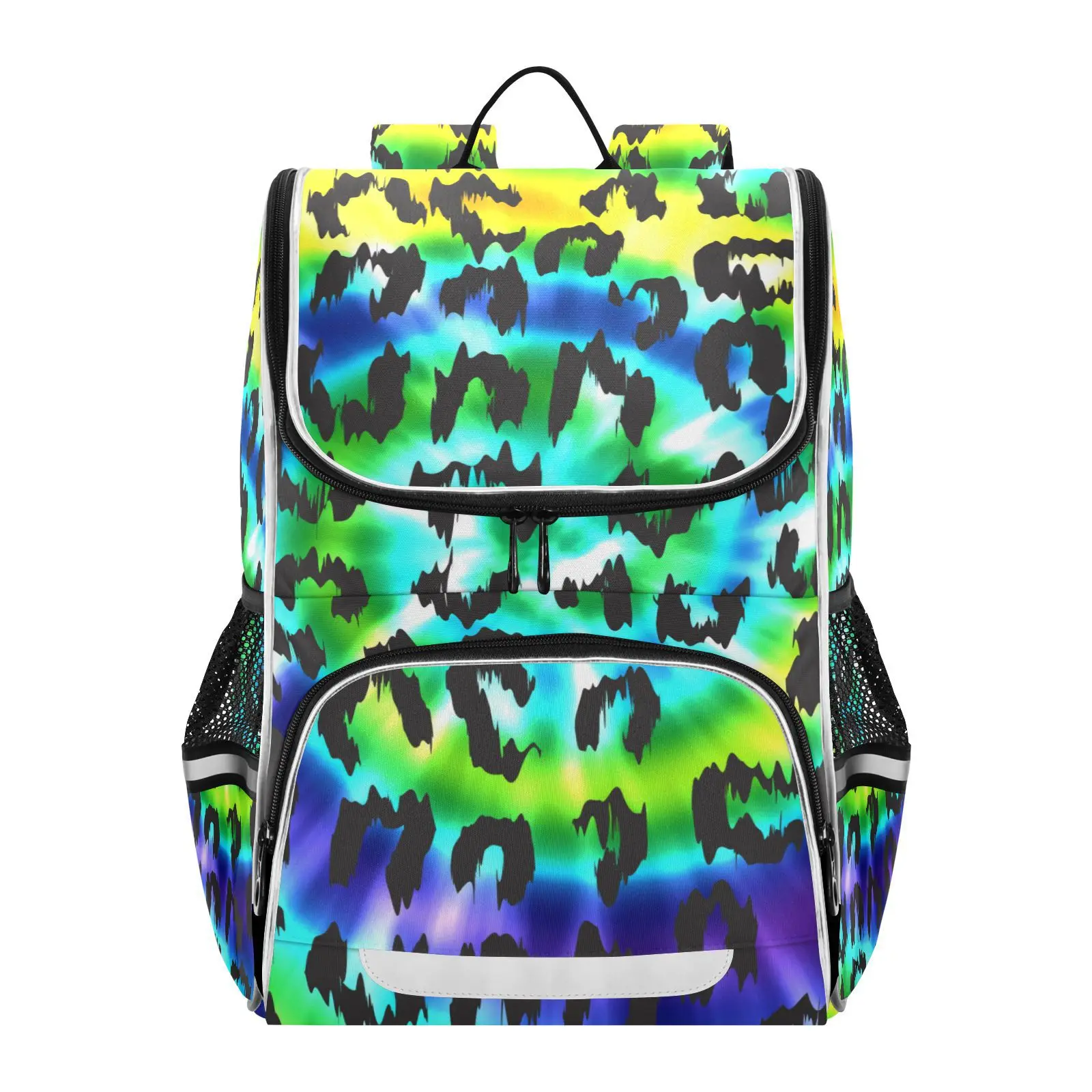New Schoolbag Children Backpack Girl Primary Rainbow leopard tie-dye reflective stripe Book Bag Multi Pockets Japanese Backpacks - Image 22