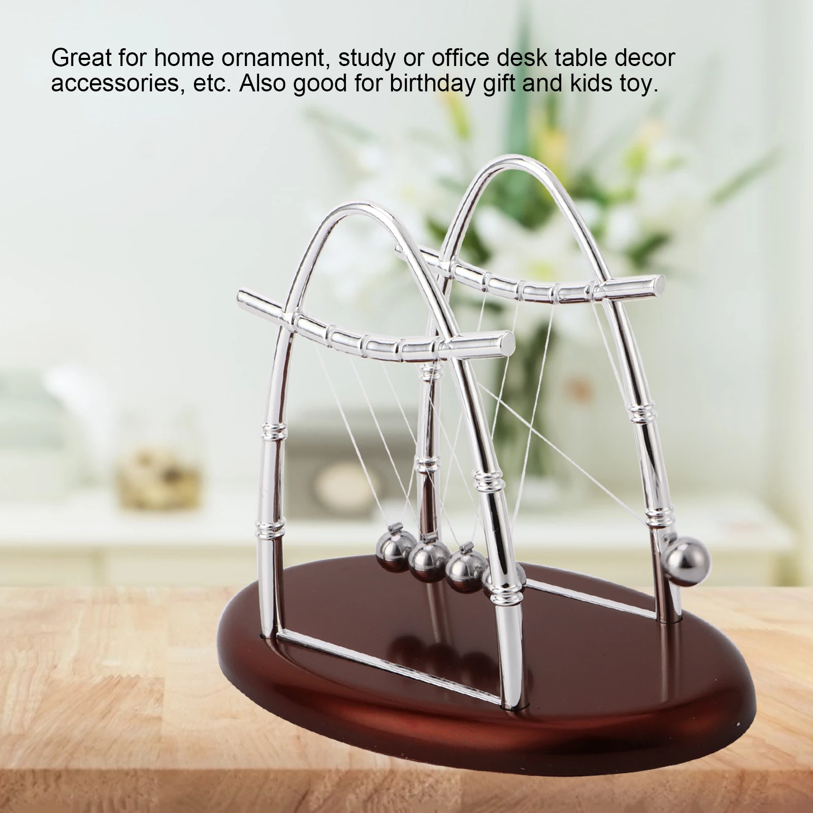 Newton's Cradle Balance Balls Decor 's Balance Balls 's Balance Steel Balls Physics Science Pendulum Ornaments Toy Desk - Image 4