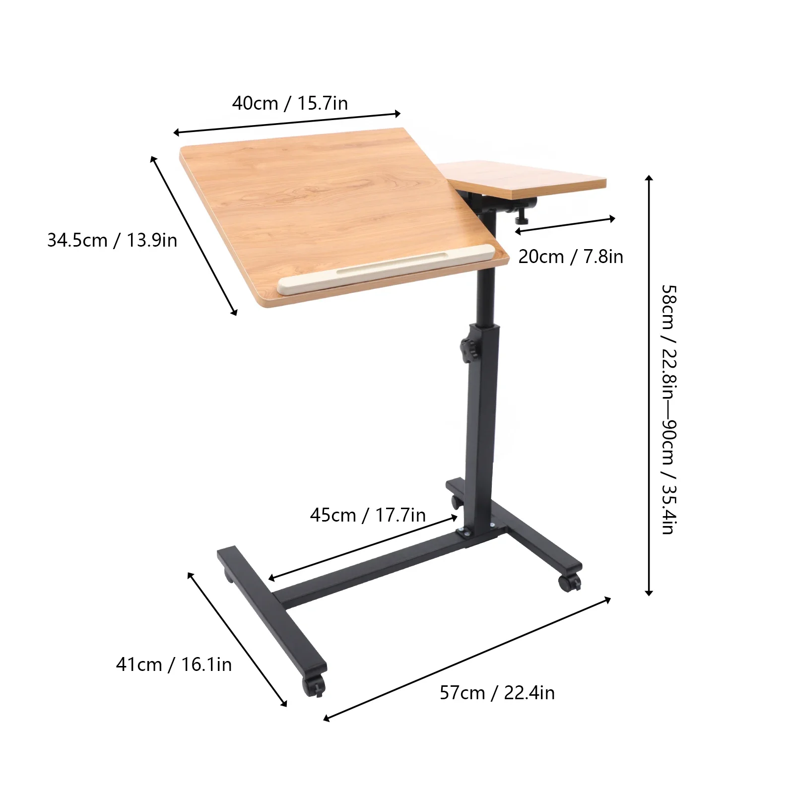 Portable Mobile Lift Computer Folding Desk Study Table Height Adjustable Computer Desk Lap Bed Tray Bed Desk Work Furniture - Image 14