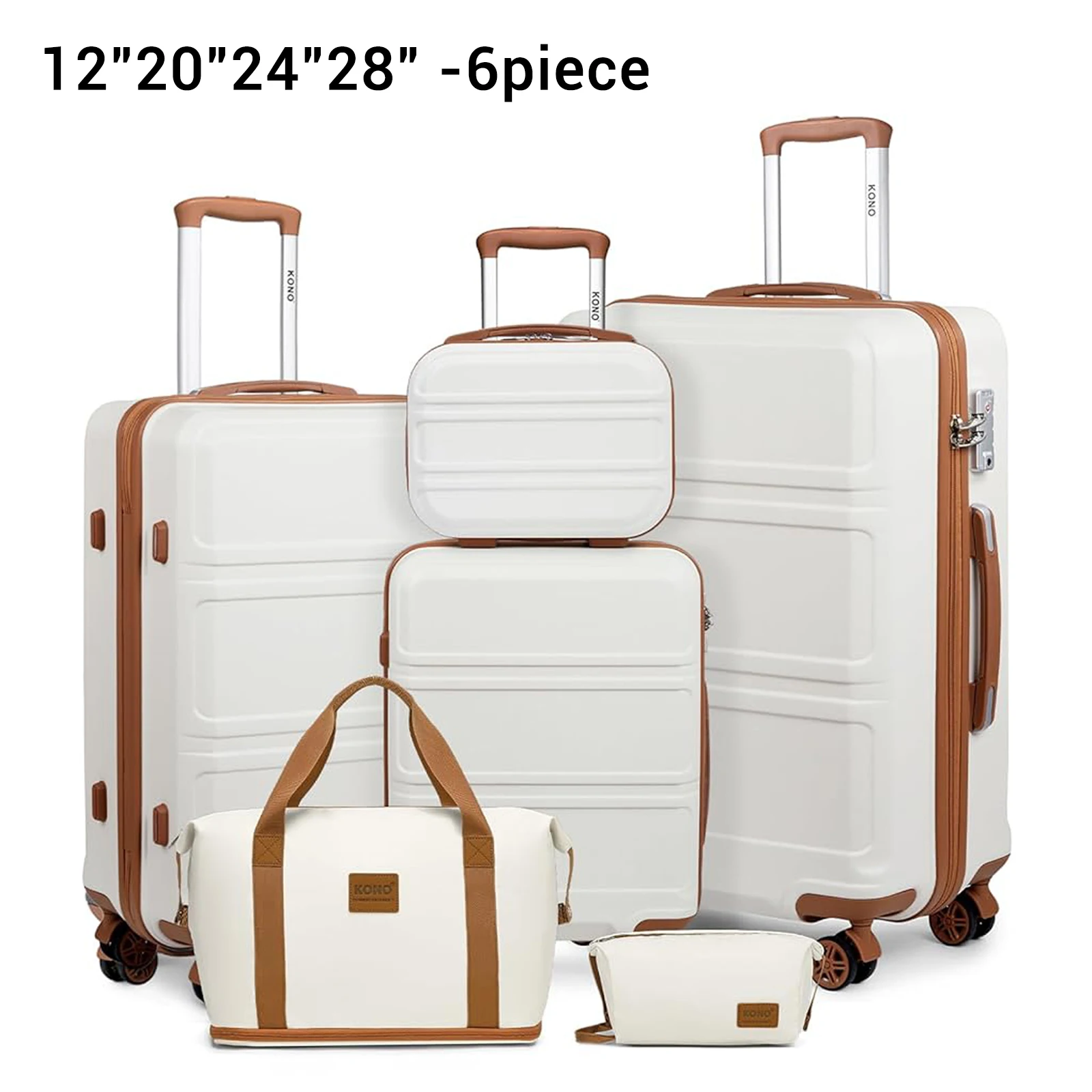 KONO 2/4/6-piece beauty case box cosmetics case hand luggage toilet bag travel bag luggage set - Image 25