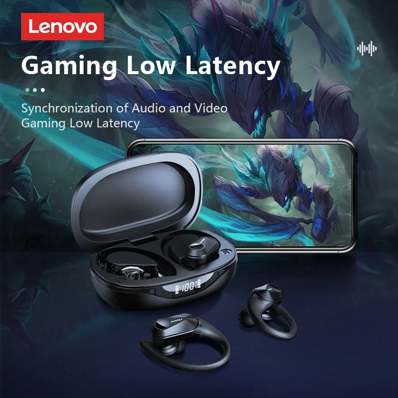 Lenovo Original LP75 TWS Bluetooth 5.3 Headphones Wireless Music Earphones LED Digital Display Noise Reduction Game Earbuds New - Image 3