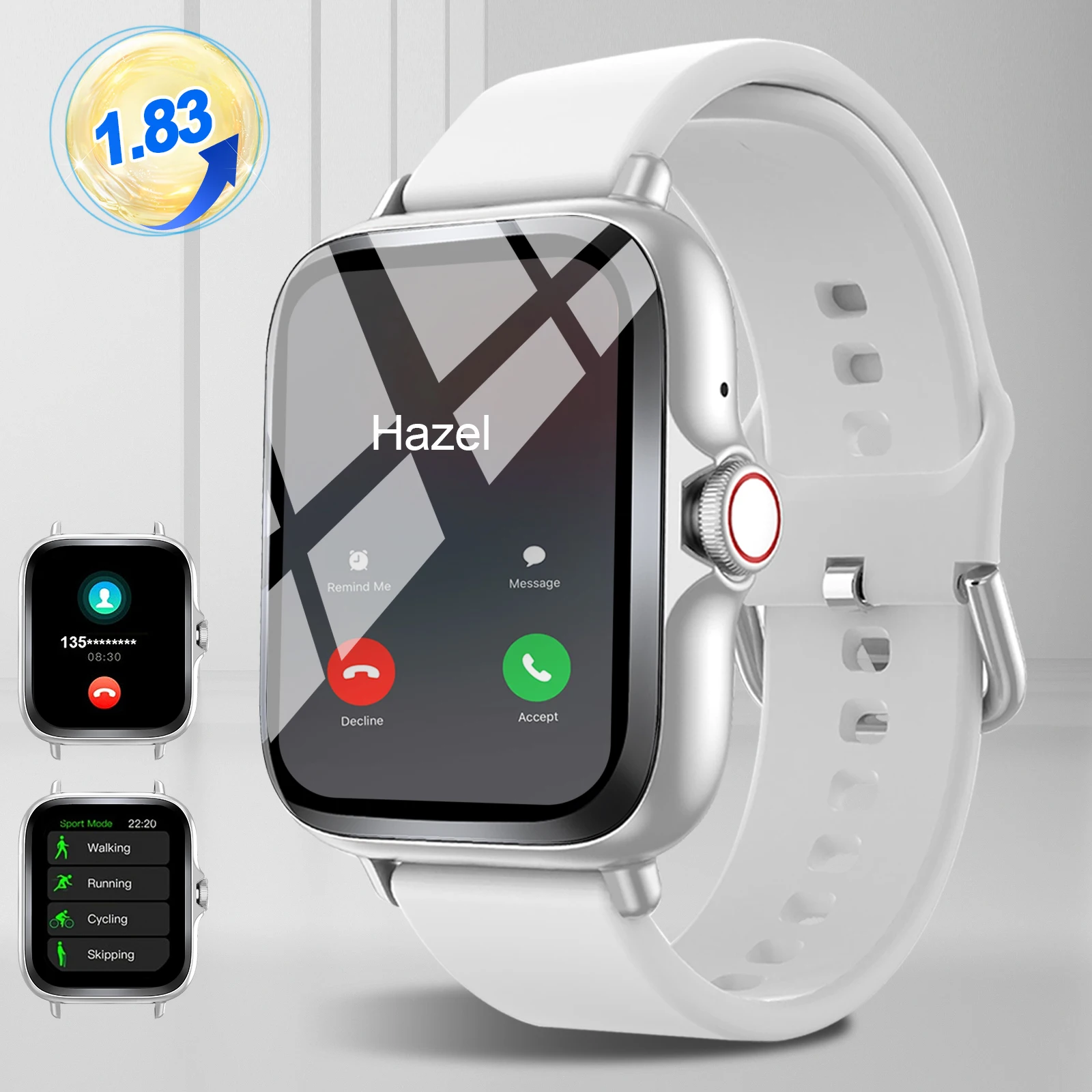 Smart watch with full touch screen, call, message reminder, music control and other functions, compatible with iPhone/android mo - Image 8