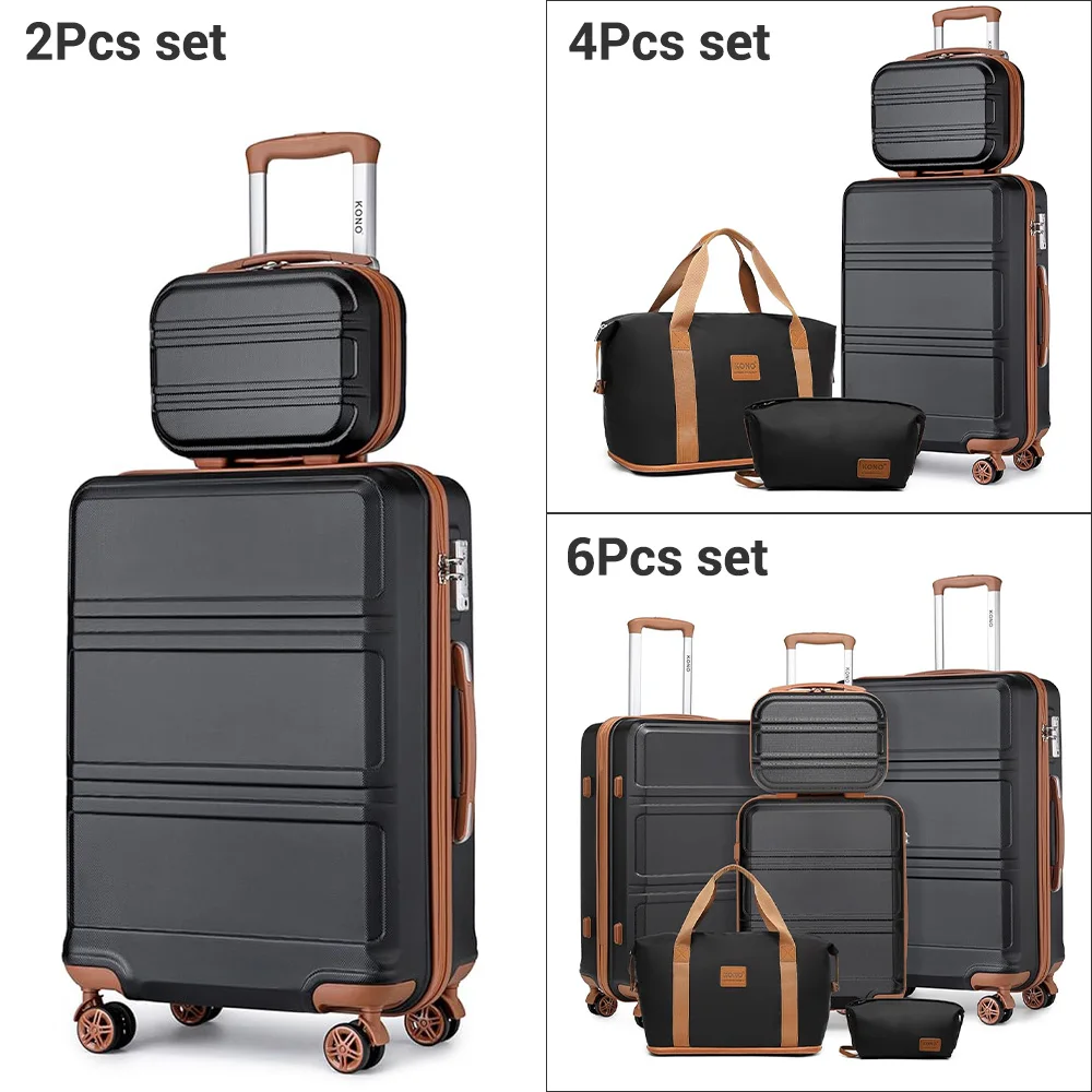 KONO 2/4/6-piece beauty case box cosmetics case hand luggage toilet bag travel bag luggage set - Image 7